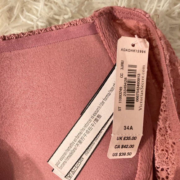 Set of 2 No Wire Bralettes Army Green and Lace Pink - Picture 8 of 9